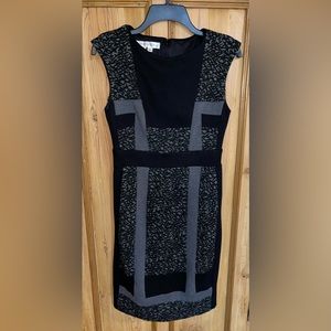 Maggy London Sleeveless Sheath Dress Black/Gray Women’s Size 6